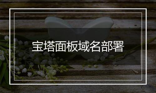 宝塔面板域名部署