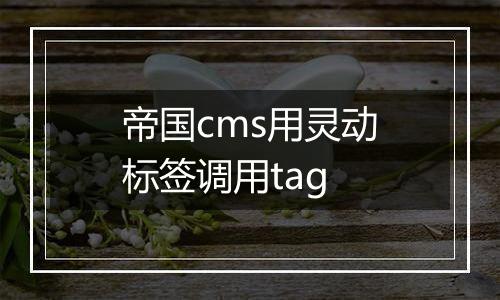 帝国cms用灵动标签调用tag
