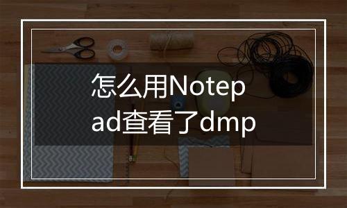 怎么用Notepad查看了dmp