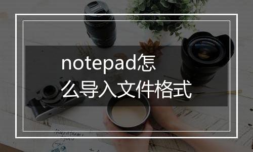 notepad怎么导入文件格式