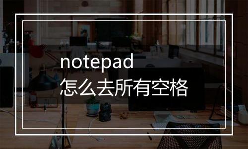 notepad怎么去所有空格