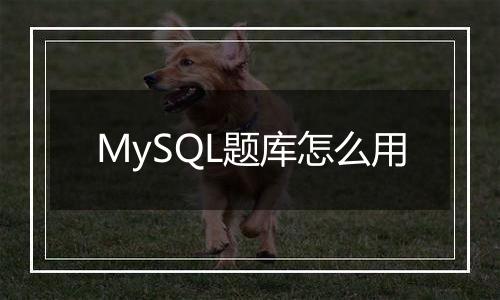 MySQL题库怎么用