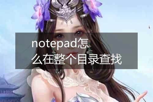 notepad怎么在整个目录查找
