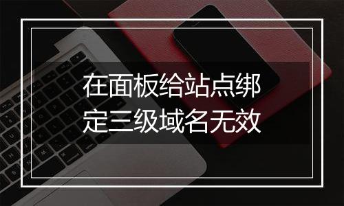 在面板给站点绑定三级域名无效