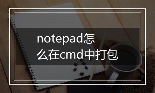 notepad怎么在cmd中打包