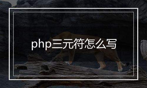 php三元符怎么写
