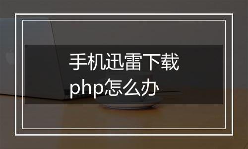 手机迅雷下载php怎么办