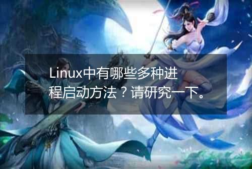 Linux中有哪些多种进程启动方法？请研究一下。