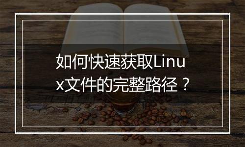 如何快速获取Linux文件的完整路径?