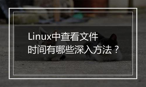 Linux中查看文件时间有哪些深入方法?