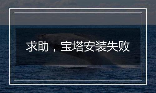 求助，宝塔安装失败
