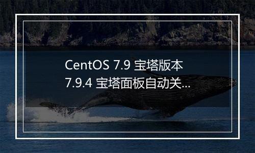 CentOS 7.9 宝塔版本7.9.4 宝塔面板自动关闭
