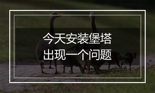 今天安装堡塔出现一个问题