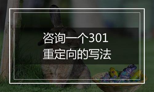 咨询一个301重定向的写法