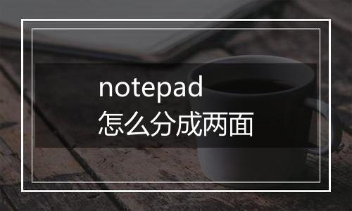 notepad怎么分成两面
