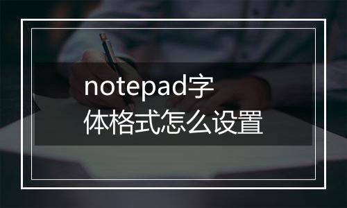 notepad字体格式怎么设置