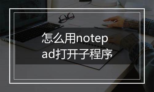 怎么用notepad打开子程序