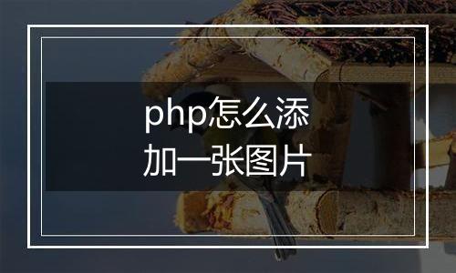 php怎么添加一张图片