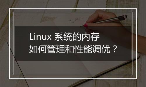 Linux 系统的内存如何管理和性能调优?