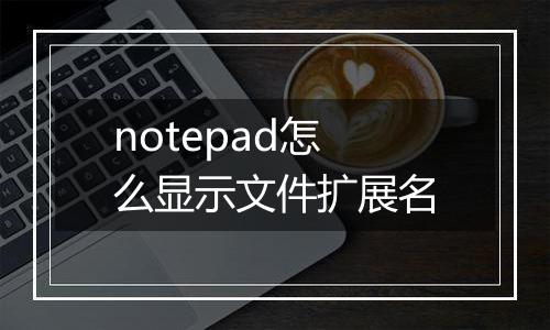 notepad怎么显示文件扩展名