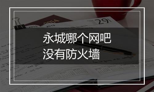 永城哪个网吧没有防火墙