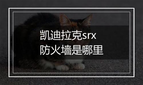 凯迪拉克srx防火墙是哪里