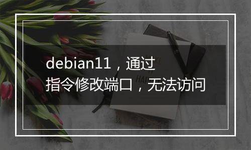 debian11，通过指令修改端口，无法访问
