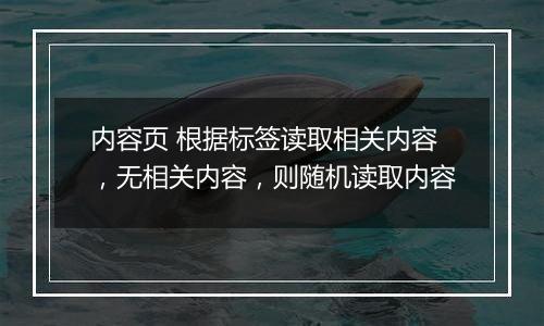 内容页 根据标签读取相关内容，无相关内容，则随机读取内容