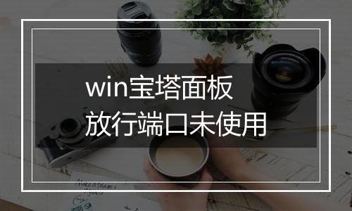 win宝塔面板放行端口未使用
