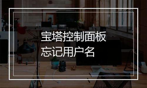 宝塔控制面板忘记用户名