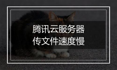 腾讯云服务器传文件速度慢