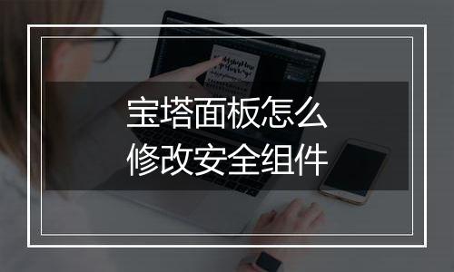 宝塔面板怎么修改安全组件