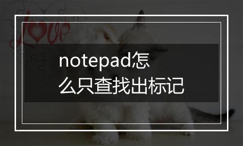 notepad怎么只查找出标记