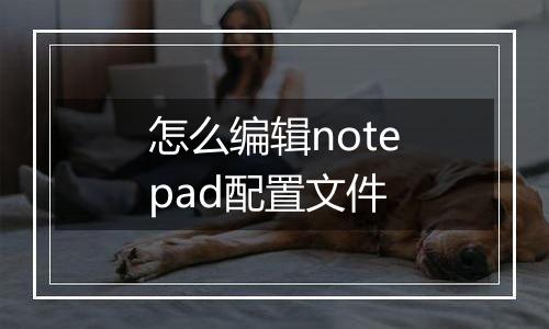 怎么编辑notepad配置文件