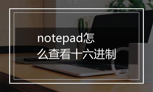 notepad怎么查看十六进制