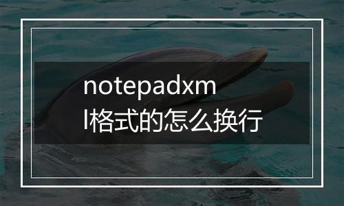 notepadxml格式的怎么换行