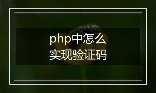 php中怎么实现验证码