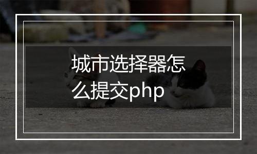 城市选择器怎么提交php