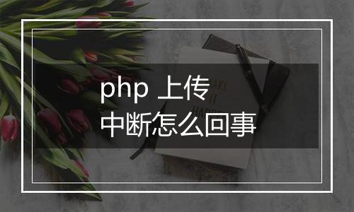 php 上传中断怎么回事