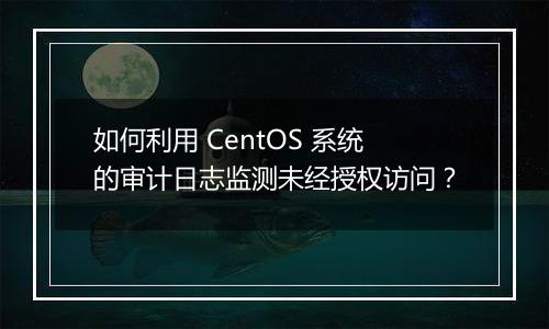 如何利用 CentOS 系统的审计日志监测未经授权访问?