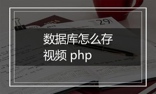 数据库怎么存视频 php