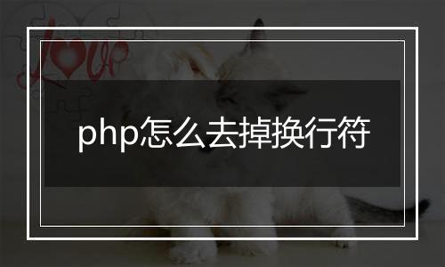 php怎么去掉换行符