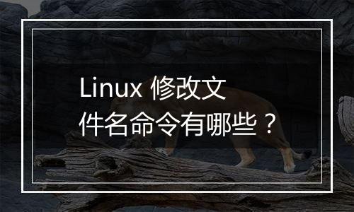 Linux 修改文件名命令有哪些？
