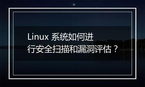 Linux 系统如何进行安全扫描和漏洞评估？