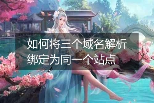 如何将三个域名解析绑定为同一个站点
