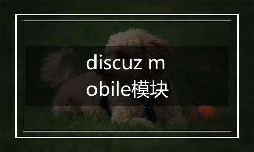 discuz mobile模块