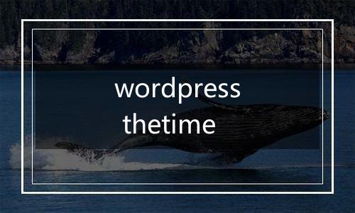 wordpress thetime