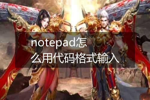 notepad怎么用代码格式输入
