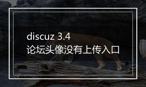 discuz 3.4论坛头像没有上传入口