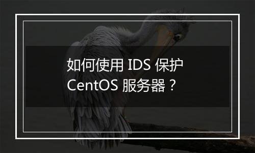 如何使用 IDS 保护 CentOS 服务器?